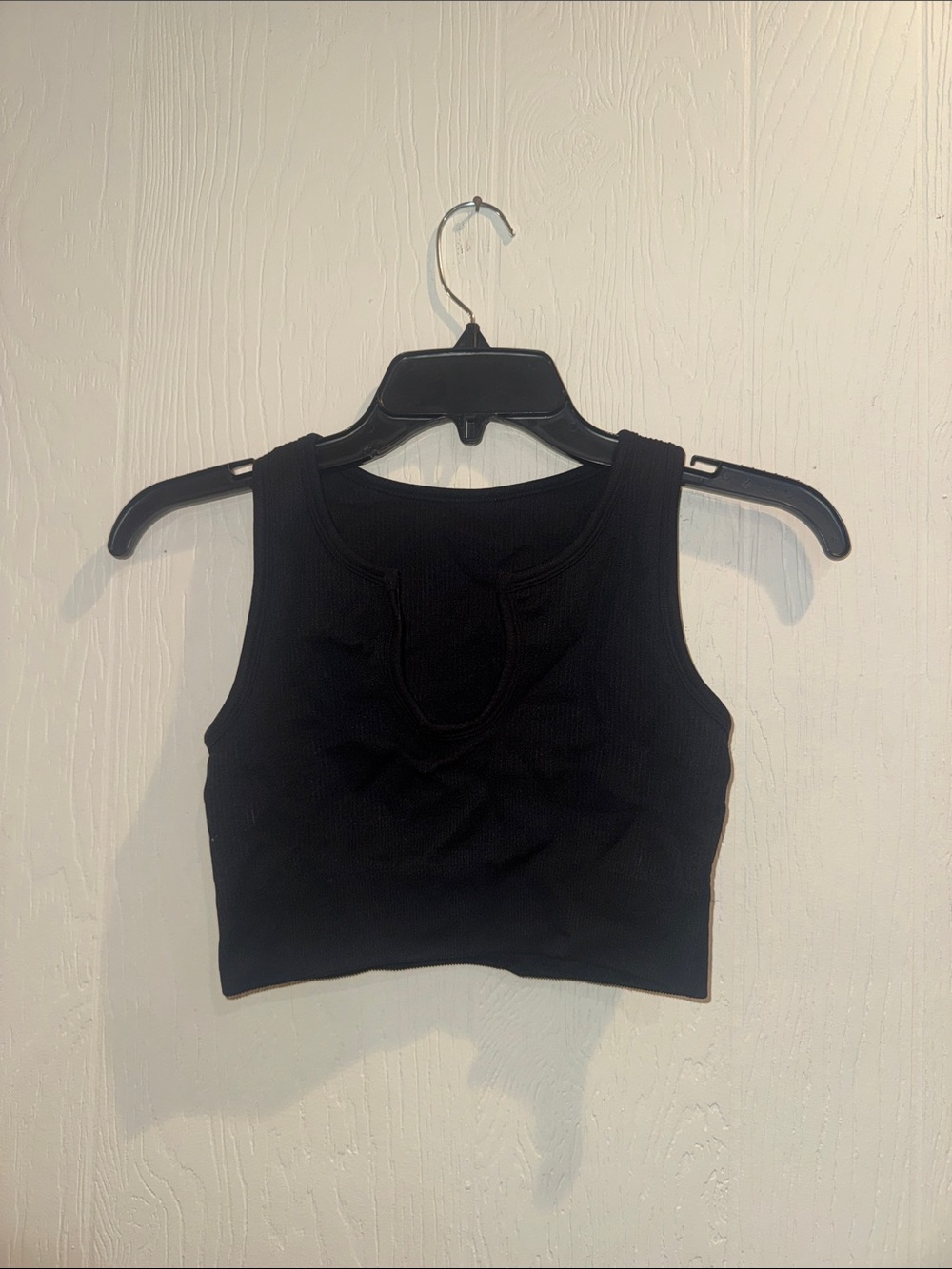 Black Women's Ribbed Tank Crop Top - Brand